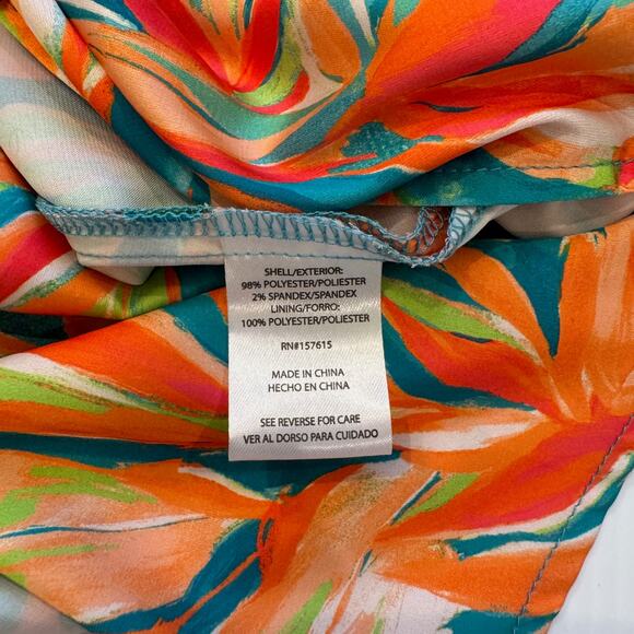 Nicole Miller One Shoulder Tropical Maxi Dress Women's 10 Resort Vacation Cruise - Picture 14 of 16